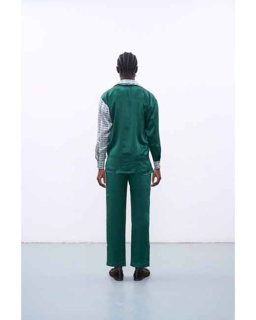 Studio Afuera Green Forest Printed Silk Shirt