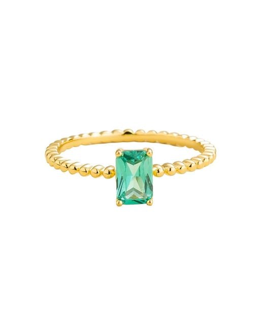 Juvetti Yellow Buchon Ring Set With Paraiba