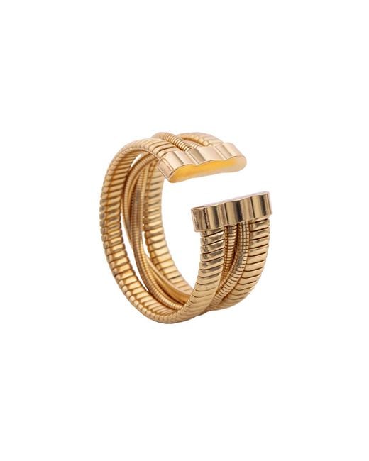 Saachi Metallic Layered Coil Cuff