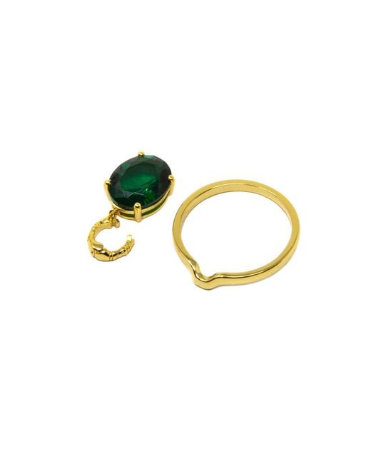NASI SILVER Yellow Crystalis Dancer Ring- Spinel