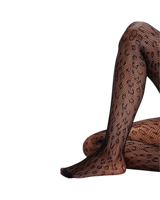 HIGH HEEL JUNGLE by KATHRYN EISMAN Brown Leopard Print Fishnet Tights