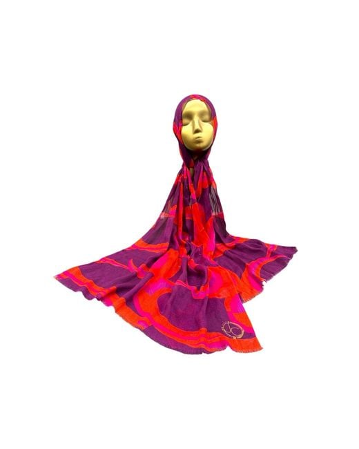 Julia Clancey Red Jcjc Claret Modal Reversible Scarf