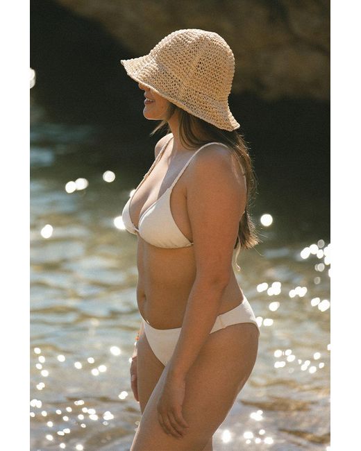 Aqva Swimwear White Neutrals Nude Tortuga Bikini Top