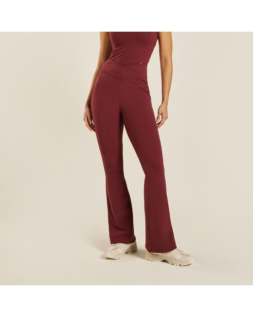 Be Athletica Be One Eighty Wrap-Waist Flared Leggings