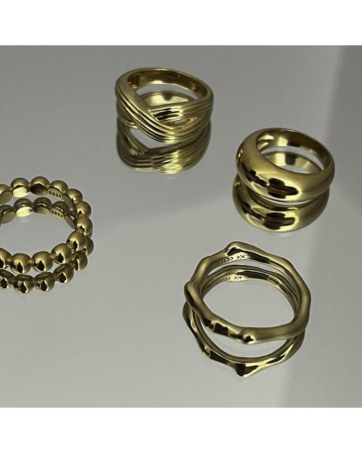 Cote Cache Metallic Dome Ring