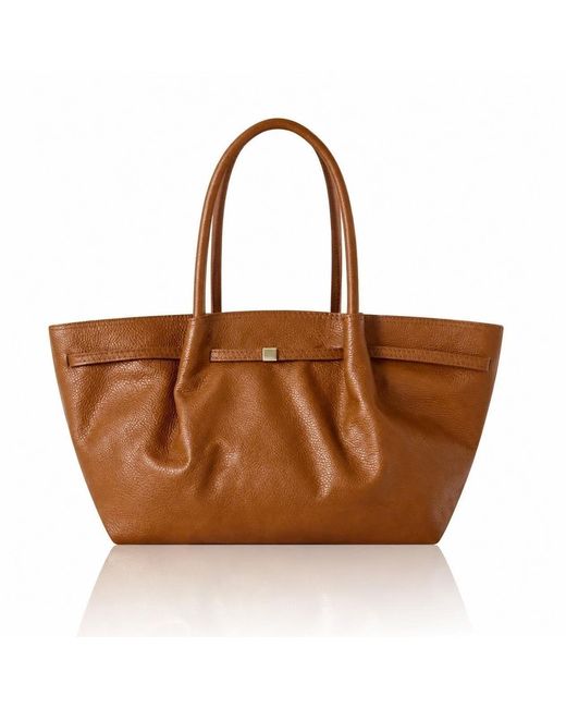 Betsy & Floss Brown Perugia Leather Tote Bag