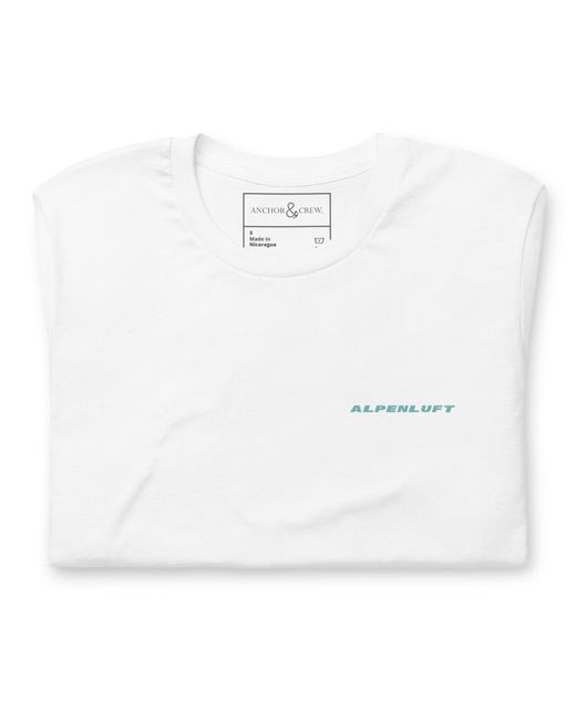 Anchor and Crew Blue Higher Grounds Postmark Organic Cotton T-Shirt
