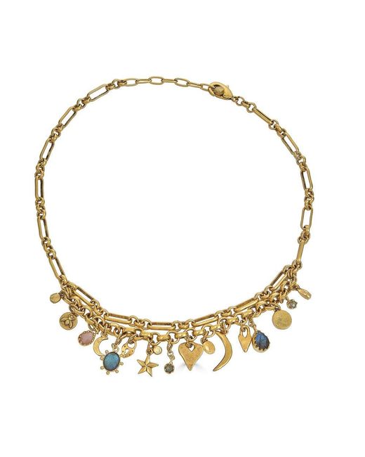 Loni Paul Jewelry Metallic Talisman Charm Necklace