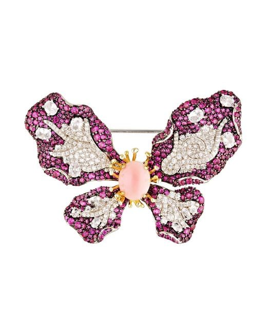 Stephanie Browne Australia Purple Madame Butterfly Brooch