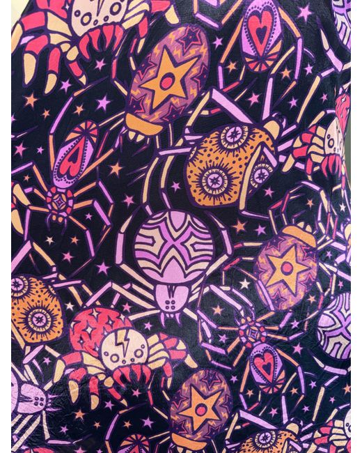 Any Old Iron Purple Spiders From Mars Short Dress