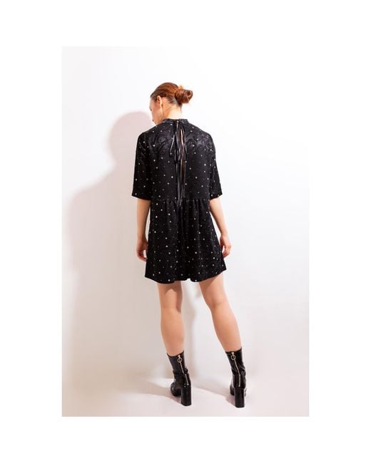 KAROLINA OZOLINSIUTE Black Julie Sequin Party Mini Dress