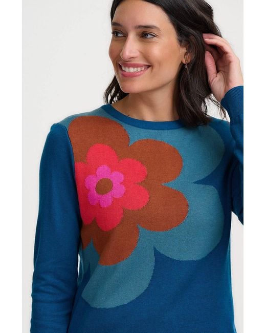 Sugarhill Blue Rita Sweater Flower