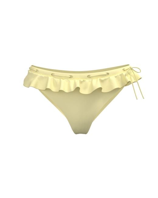 Blackbough Swim Yellow Debi Ruffled Cheeky Bottoms Butter