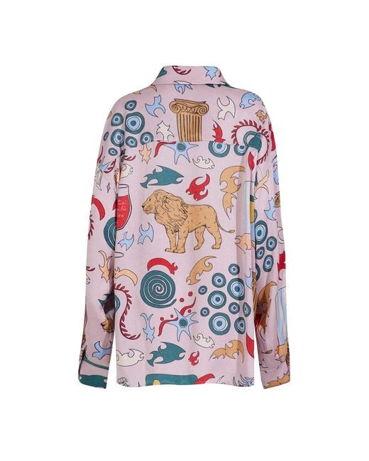 Iodes Pink Amalfi Oversized Shirt