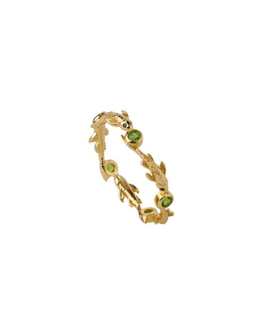 NASI SILVER Metallic Eternity Neshama Fish Band- Chrome Diopside