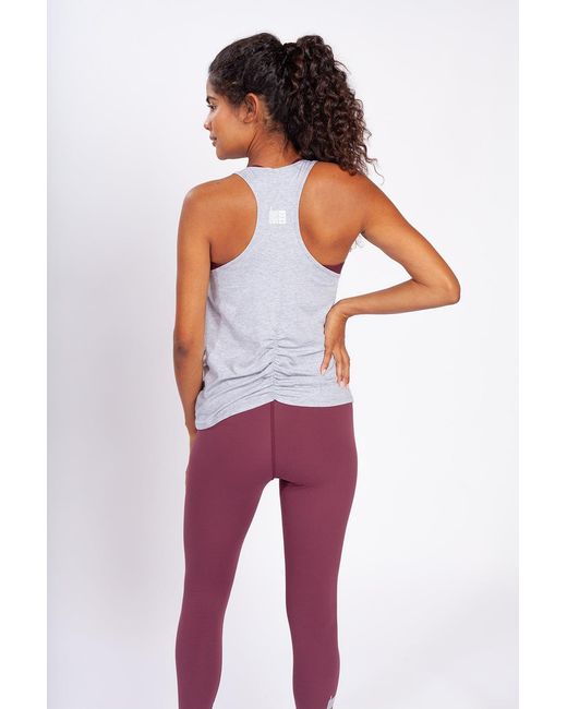 Duofit Maternity Activewear Blue Rhett Ruched Back Tank