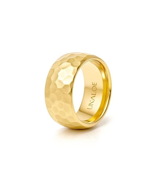 Unaloe Metallic Wide Domed Ring for men