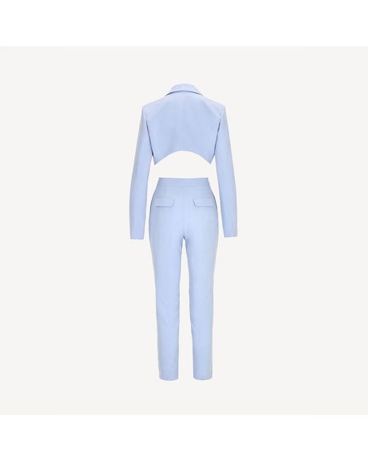 Mandragora Blue High-Waisted Light Pants