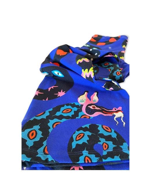Pitaya Yoga Blue Dragon Dreams Flared Pants