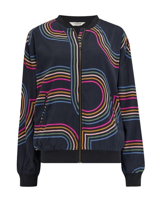 Sugarhill Blue Bobbi Bomber Jacket, Retro Racer
