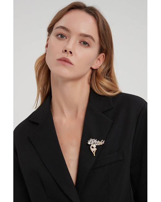 Classicharms Metallic Pavé & Pearl Reindeer Multi Way Brooch Pendant