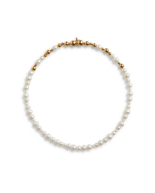 Kasun Metallic Pearl Cluster Necklace Vermeil