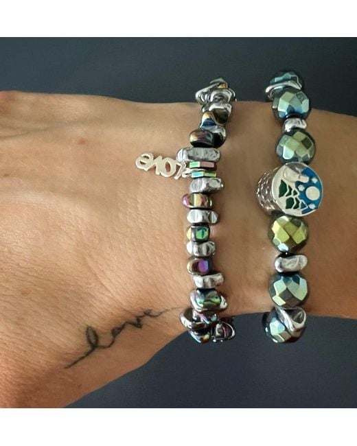 Ebru Jewelry Blue Hematite Energy Bracelet