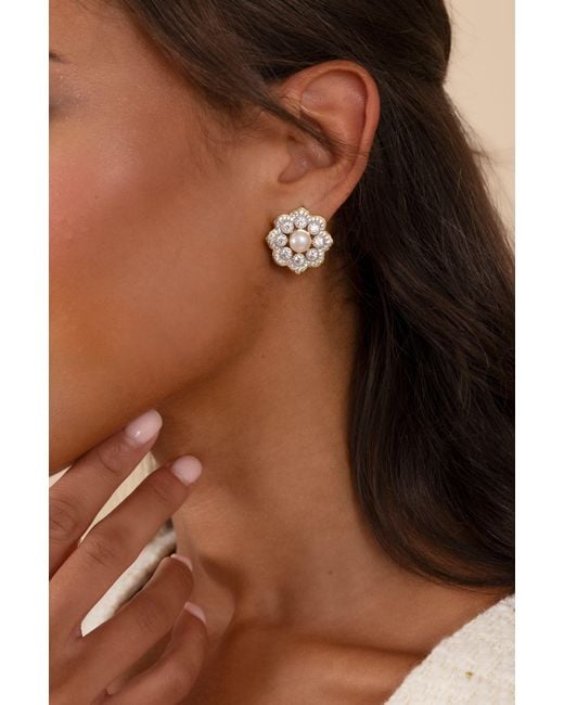 Santinni Metallic Dame & Earrings With Freshwater Pearl