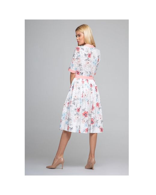 Rumour London Multicolor Toscana Floral Print Broderie Anglaise Midi Dress