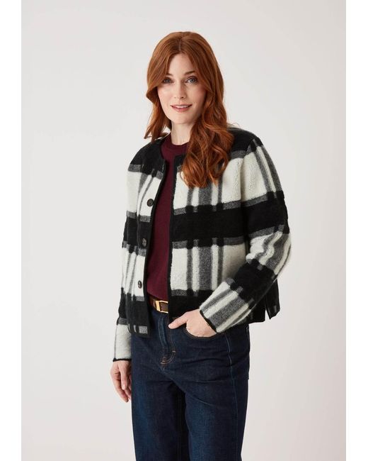Loop Cashmere Black Reversible Check Jacket