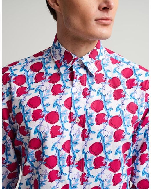 Gresham Blake Red Pomegranates Shirt for men