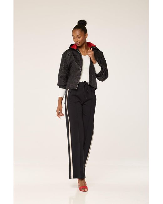 Lioness by Tf Black The Embossed Flowery Hoodie Jacket