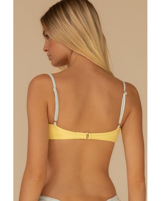 Montce Yellow Sunshine Binded Simonette Bikini Top