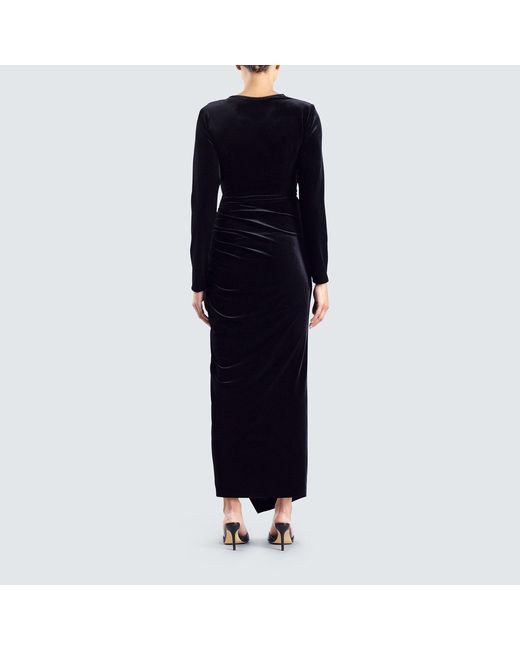 Meem Label Blue Zima Velvet Dress