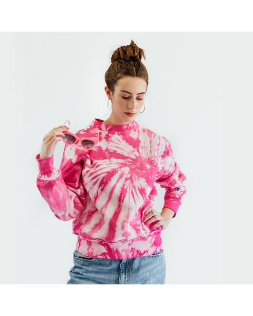 Zenzee Pink Barbie Bubblegum Tie Dye Reconstructed Sweatshirt