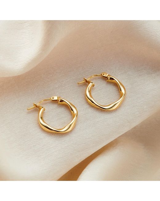 Posh Totty Designs Metallic Gold Organic Hoop Earrings