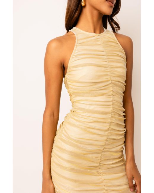 Amy Lynn White Lottie Ruche Midi Dress