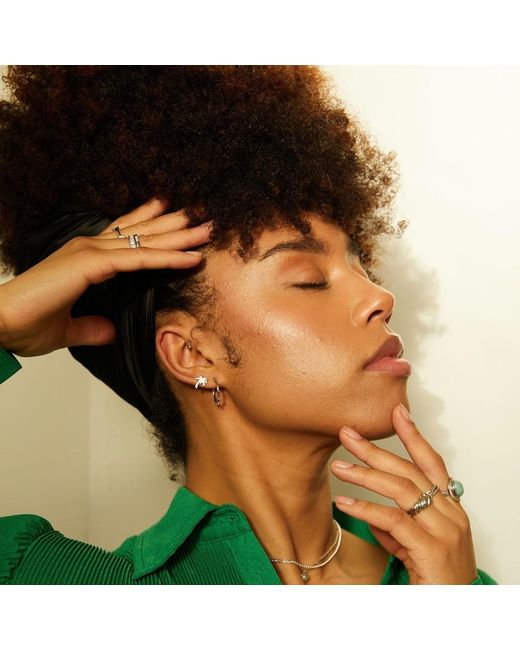 Bermuda Watch Company Metallic Annie Apple Elsie Sterling Bobble Hoop Earrings