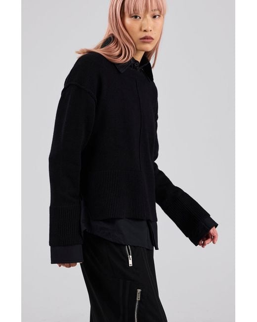 Dref Black Pluto Fitted Sweater
