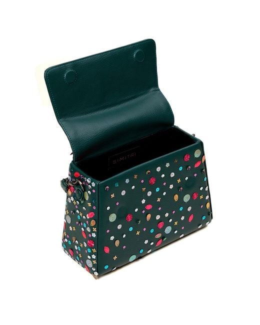 Simitri Blue Sequined Bageecha Trapezee Evening Bag