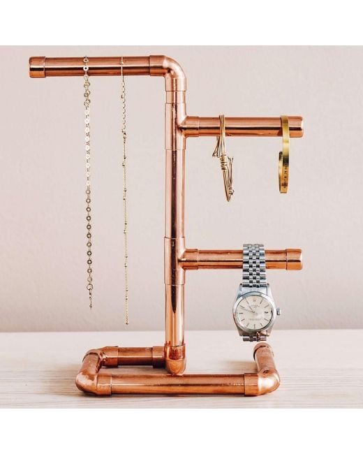 Anatoliacraft Brown Neutrals Copper Jewelry Stand Necklace & Bracelet Holder