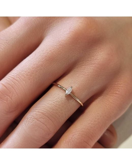 Lee Renee Metallic Moissanite Marquise Ring