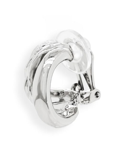 Grosse Metallic Platinum Clip On Earrings, Series Pop Metal