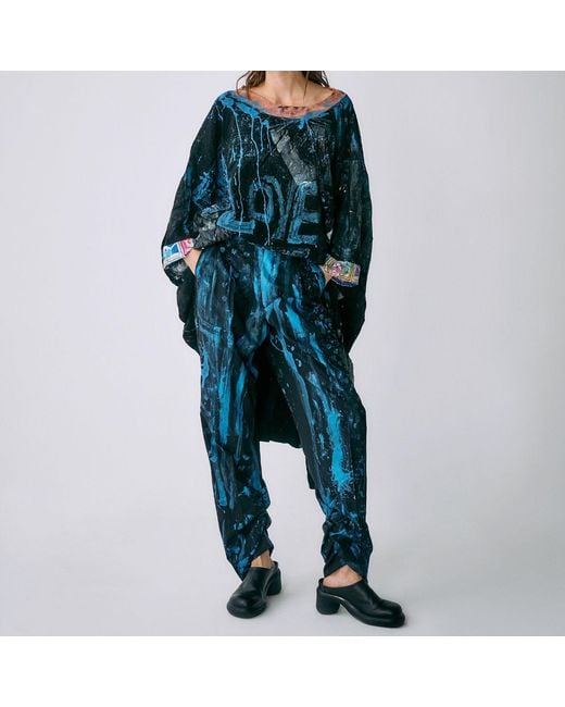 Miro Misljen Blue Midnight Canvas Art Pants