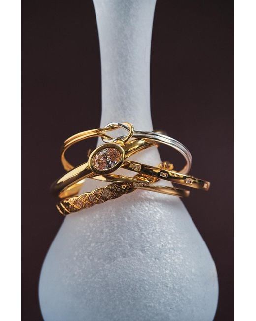 Argento Vivo Metallic Oval Heirloom Bangle