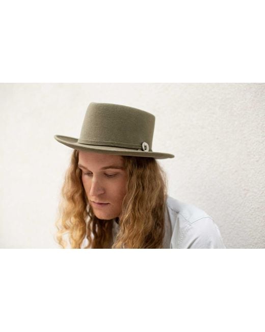 Jamie Slye Hats + Accessories Green Noble Wool Fedora Hat