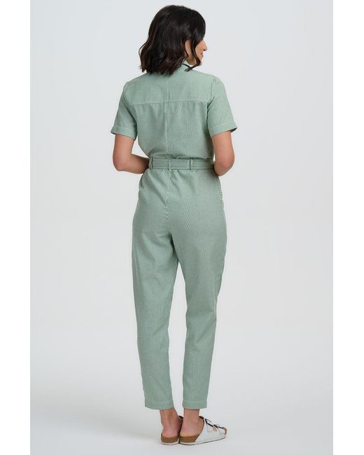 Sugarhill Green Billy Boilersuit, Narrow Stripe