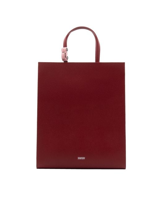 Absurde Red Big Stop Tote Bag