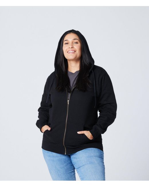 Known Supply Black 100% Organic Cotton Zip Hoodie