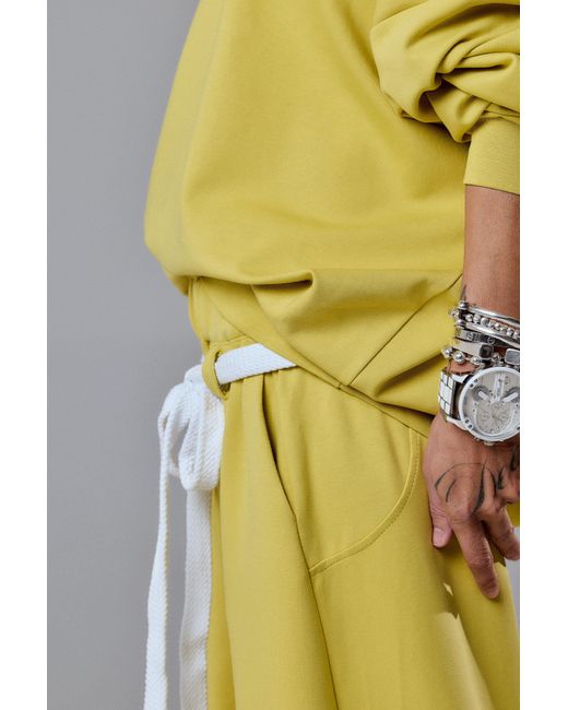 Clothes by Locker Room Yellow Oversized Sweat Set With Open Back